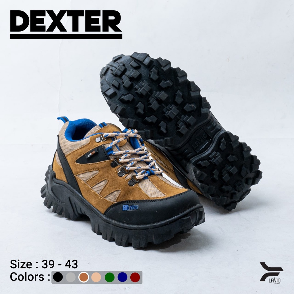 LAVIO Dexter Safety Ujung Besi Sepatu Pria Kerja Lapangan Outdoor Hiking Tracking Mendaki Gunung Spatu Sefty Proyek Industri