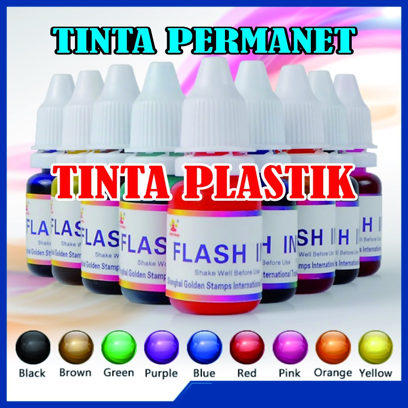 Tinta Stempel Warna Permanent Tinta Stempel Plastik Stempel Otomatis 5 ml Tinta Refill Refil