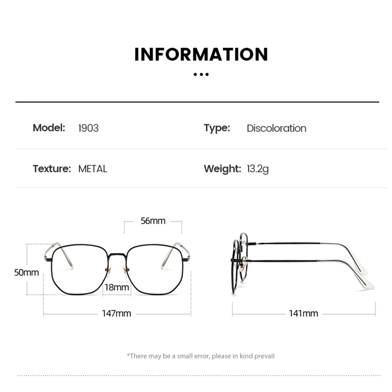 Kacamata Photochromic Anti Radiasi Anti Blue Light Untuk Pria Dan Wanita