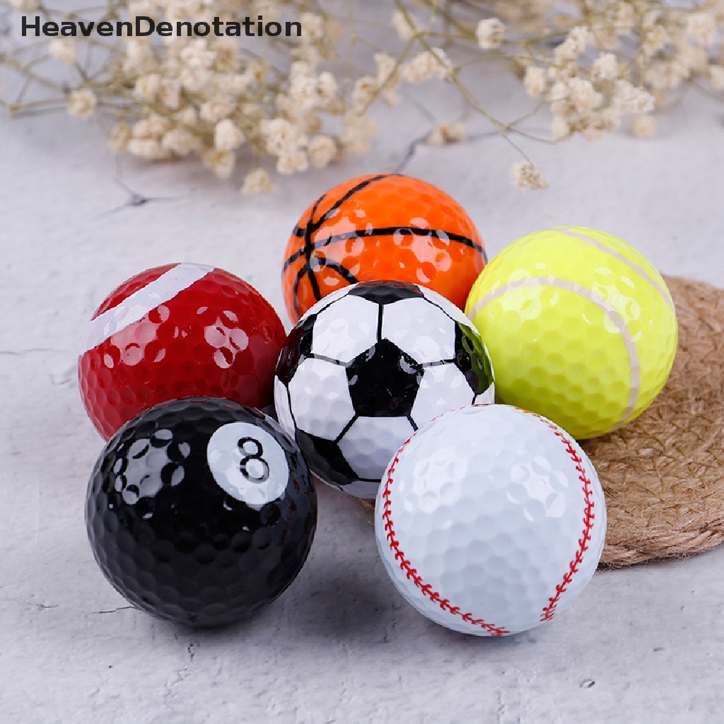 (Heavendenotation) 6pcs / Set Bola Golf / Sepakbola / Basket / Baseball / Tabletennis