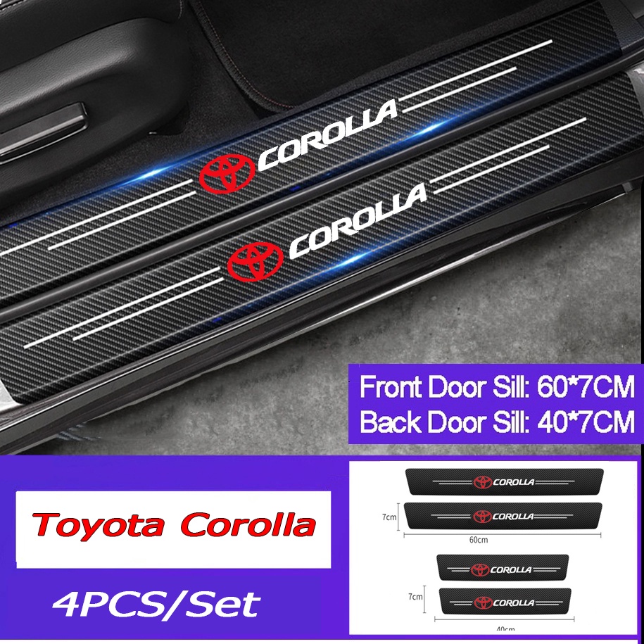 Stiker Pelindung Pintu Samping Mobil Toyota COROLLA Bahan Kulit Tebal Anti Gores