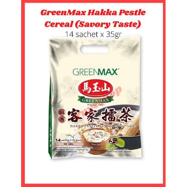 

Green Max Hakka pestle Cereal 490gr (14 sachet x 35gr)
