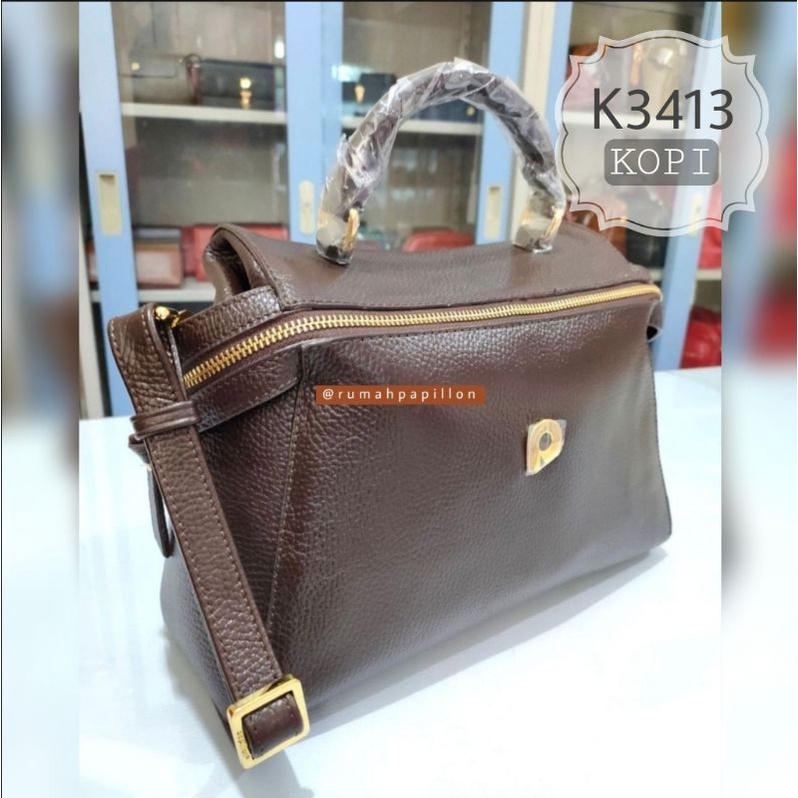 Tas Wanita Kulit Asli Merk Papillon Original / K3413 Kopi
