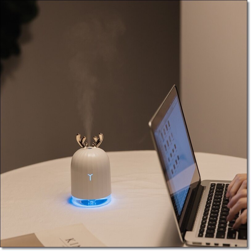 INFY - Cool Mist Humidifier Purifier Motif Rusa Pelembab Udara with LED Light Warna Warni R413