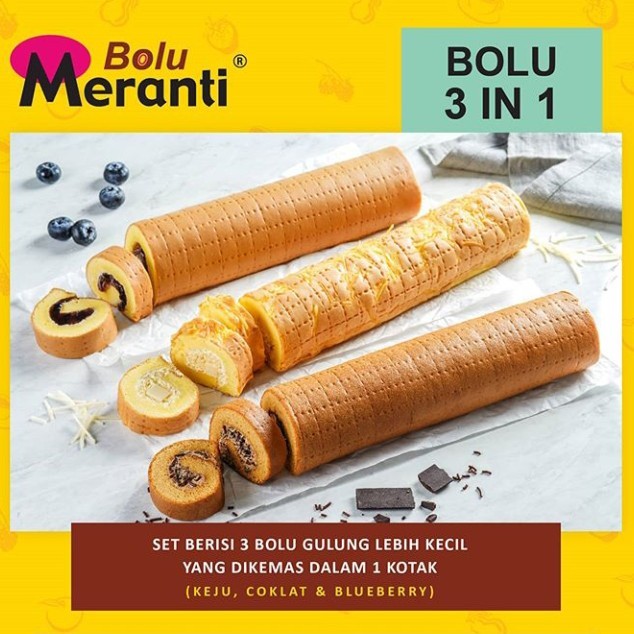 

Bolu Gulung Meranti Medan isi 3 3in1