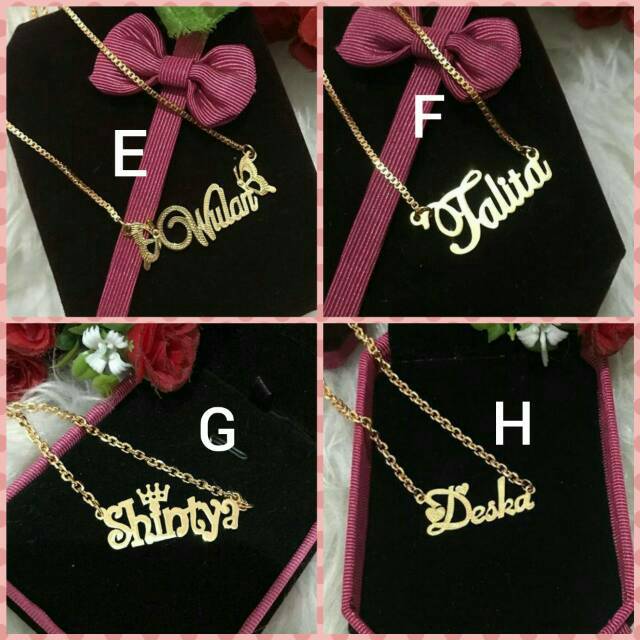 Kalung titanium anti karat / kalung wanita / kalung nama / kalung pria / kalung bayi