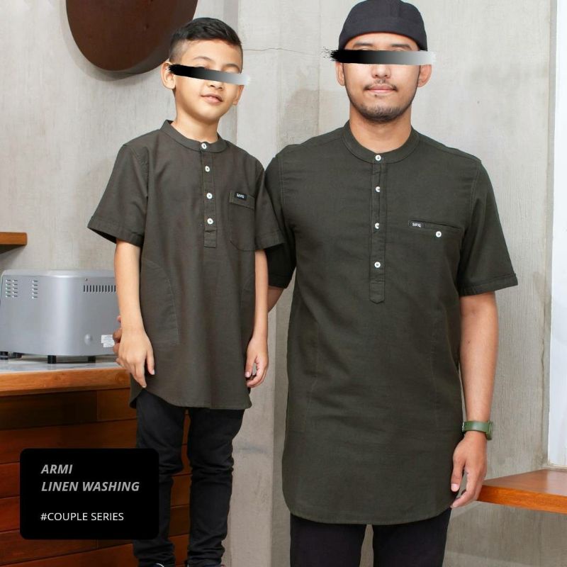 KOKO COUPLE ANAK DAN AYAH LENGAN PENDEK WARNA MAROON MUSTARD MOCCA NAVY UKURAN ANAK S M L XL