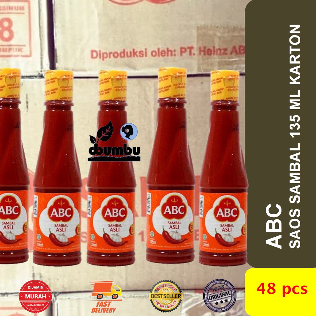 

Saus Sambal merk ABC botol 135 ml kemasan karton 48 pcs