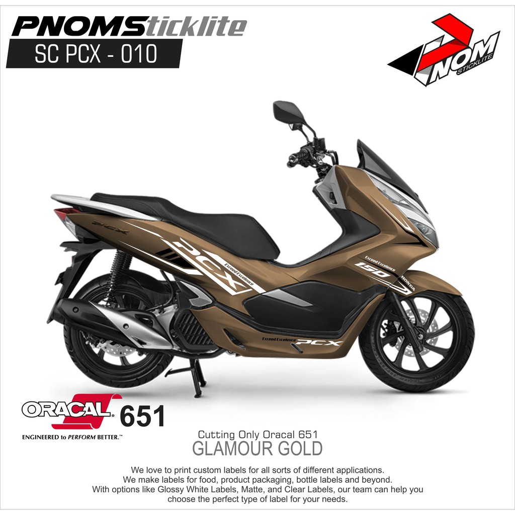 Cutting Sticker SC PCX Glamour Gold Shopee Indonesia