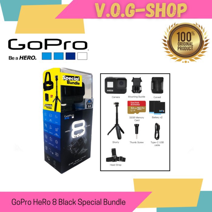 "KD" Action Camera Gopro Hero 8 Black Bundle