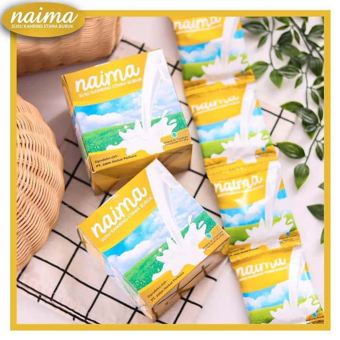 Susu Kambing Etawa Naima Bubuk plus propolis Asli Original POM  BPOM 1 Box iai 10 sachet