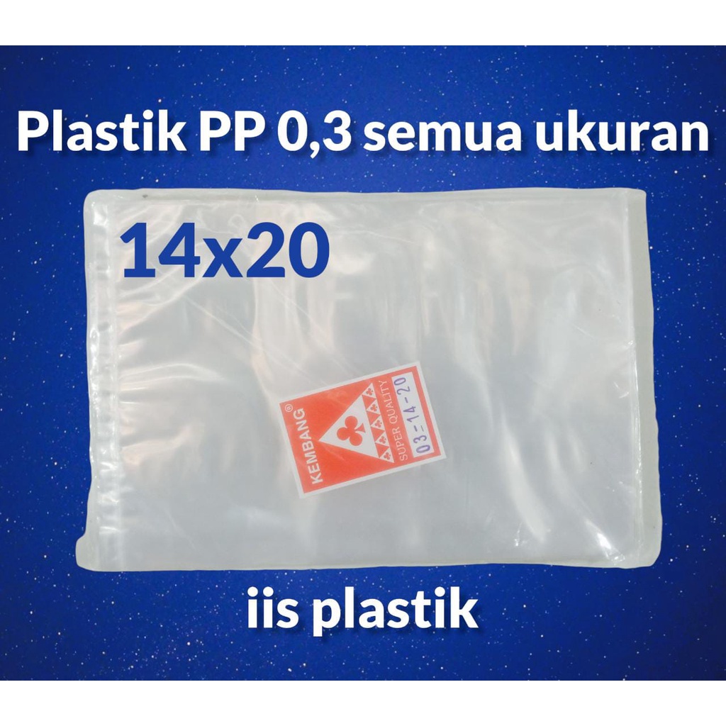 kantong plastik PP bening UMUM / plastik asesoris / lumpia kue kering dll / plastik bening semua ukuran