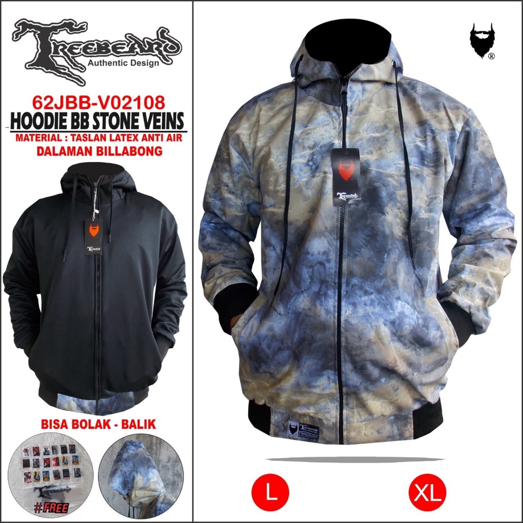 JAKET 2IN1 OUTDOOR UPDATE BOLAK BALIK PRIA TREEBEARD / JAKET PARASUT BB WATERPROOF TASLAN