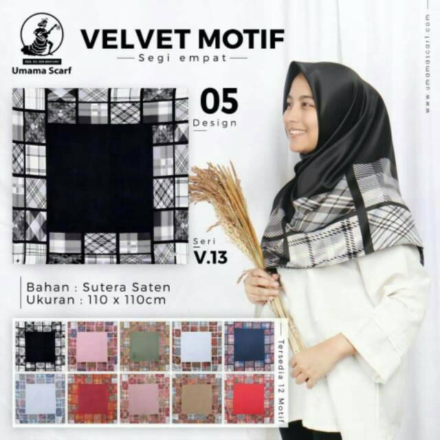 

Velvet motif//NO ECER//SERI WARNA//10 PCS