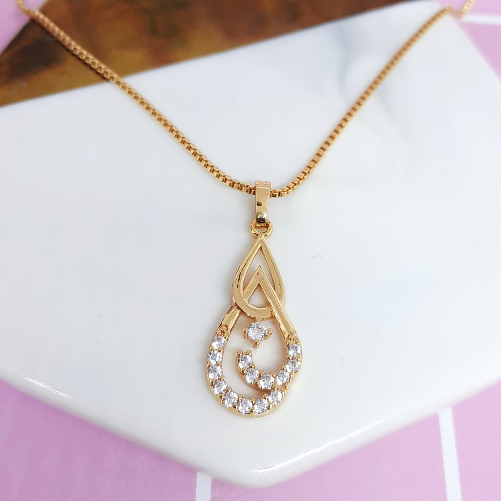 Kalung Xuping Liontin Teardrop Lapis Emas Xuping - BN437