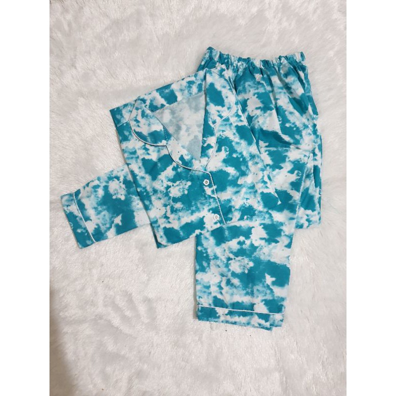 Baju Tidur Piyama Wanita Cewek Pajamas Dewasa Motif Tie Dye PP