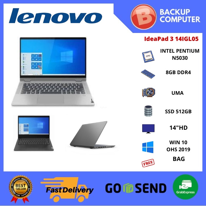 LENOVO IP3 14IGL05 81WH0054ID (Business Black) / 81WH0052ID (Platinum Grey)