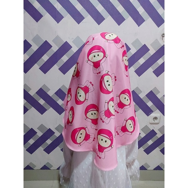 HIJAB INSTANT ANIMASI QALEY PINK/ HIJAB ANAK / HIJAB KARAKTER / HIJAB LUCU / HIJAB KARAKTER