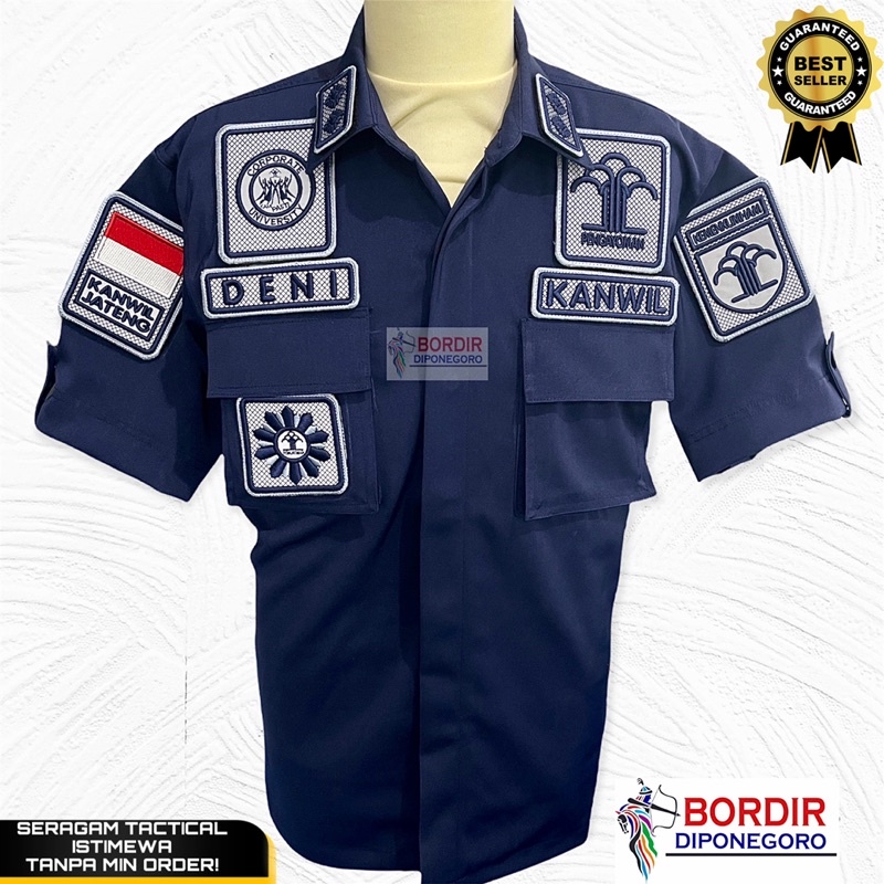 KEMEJA TACTICAL KANWIL LAPAS KUMHAM PREMIUM CUSTOM BORDIR | BAJU TACTICAL LAPAS LENGAN PENDEK | BAJU
