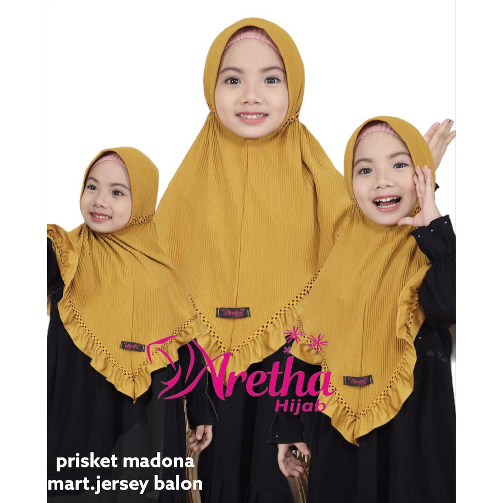 HIJAB ANAK PLISKET / PRISKET MADONA ORI ARETHA