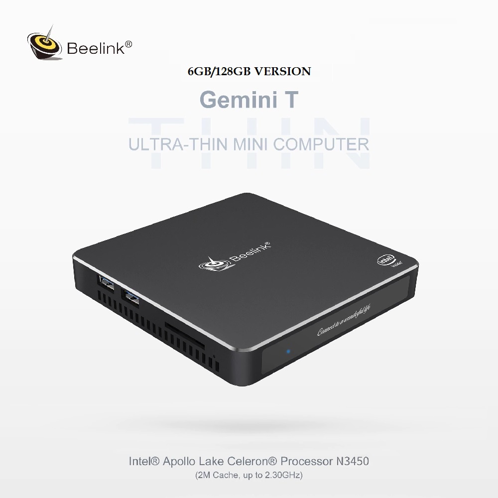 BEELINK T34 Mini PC - RAM 6GB ROM 128GB - Intel N3450 Windows 10 - Mini PC TERBARU DARI BEELINK