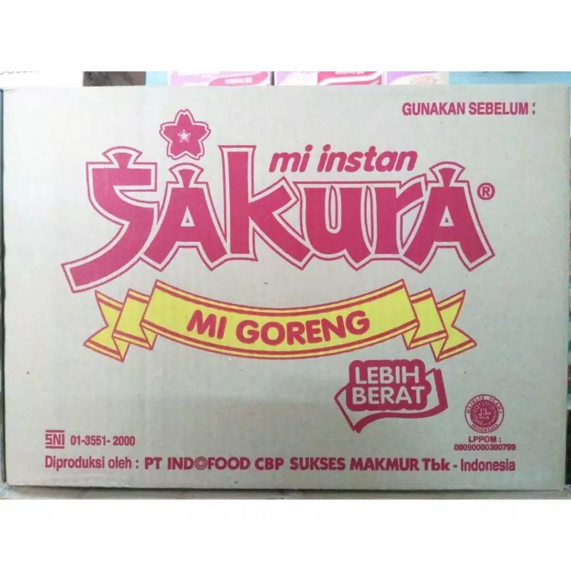 

Mie sakura goreng 1 dus isi 40 bungkus