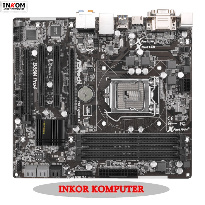 Motherboard Mainboard Mobo B85 Intel LGA1150 Asrock 4 Slot Ram