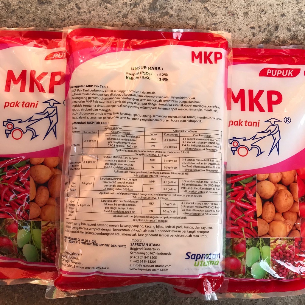 PUPUK MKP PAK TANI 1 KG 100% Original SAPROTAN UTAMA