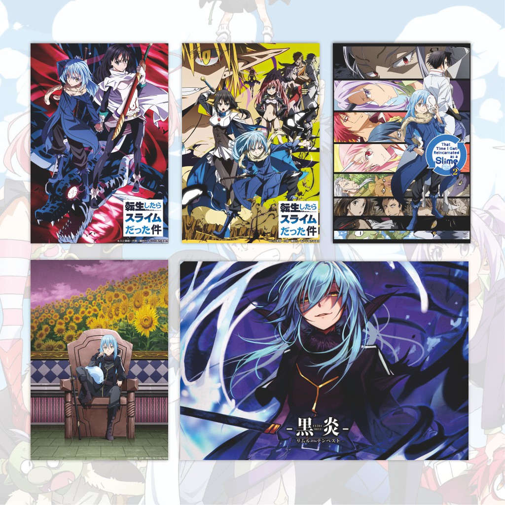 Poster Tensei Shitara Slime Datta Ken Tensura Anime Rimuru Shion Milim Benimaru Shuna - Ukuran A3+-2