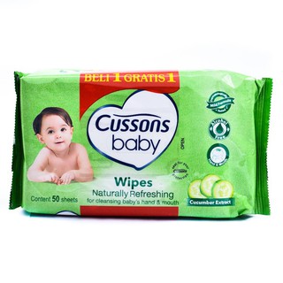 BELI 1 GRATIS 1 TISU CUSSONS MURAH WIPES 50'S CUSSON/WIPES