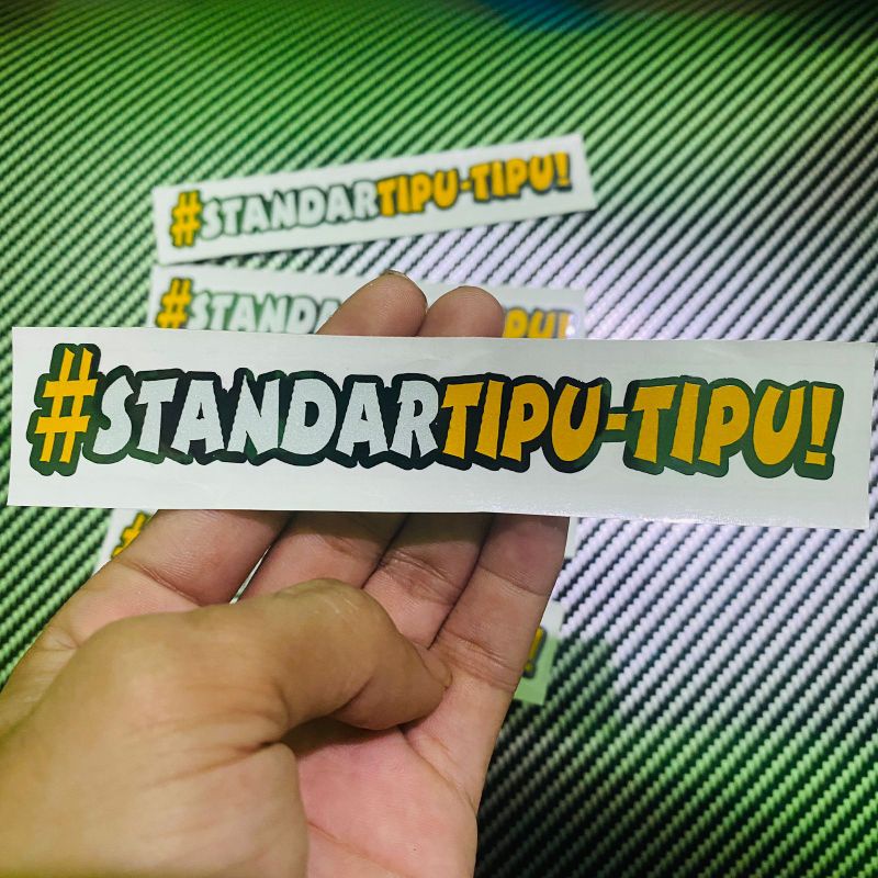 Sticker standartiputipu stiker viral standar tipu tipu cutting sticker, sticker motor