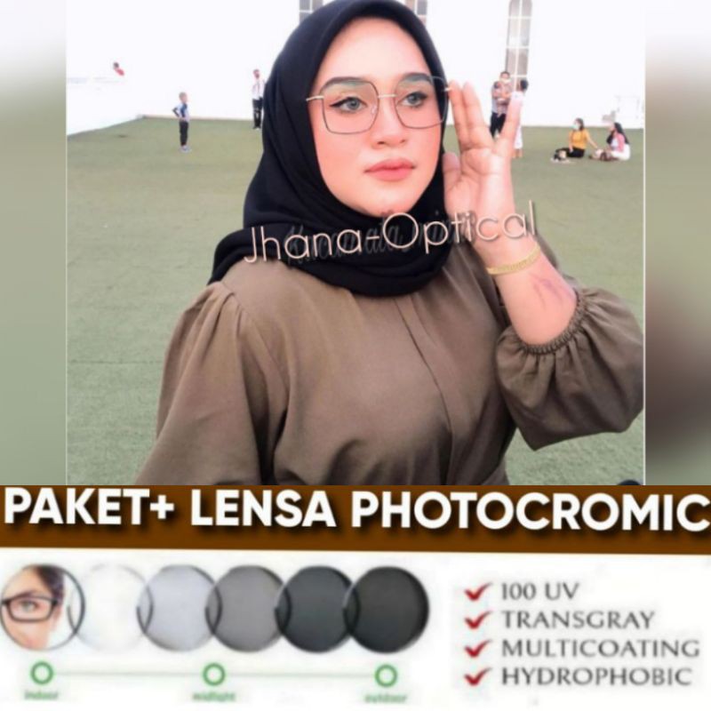 Paket Frame + lensa | kacamata minus / antiradiasi / photocromic | F9691