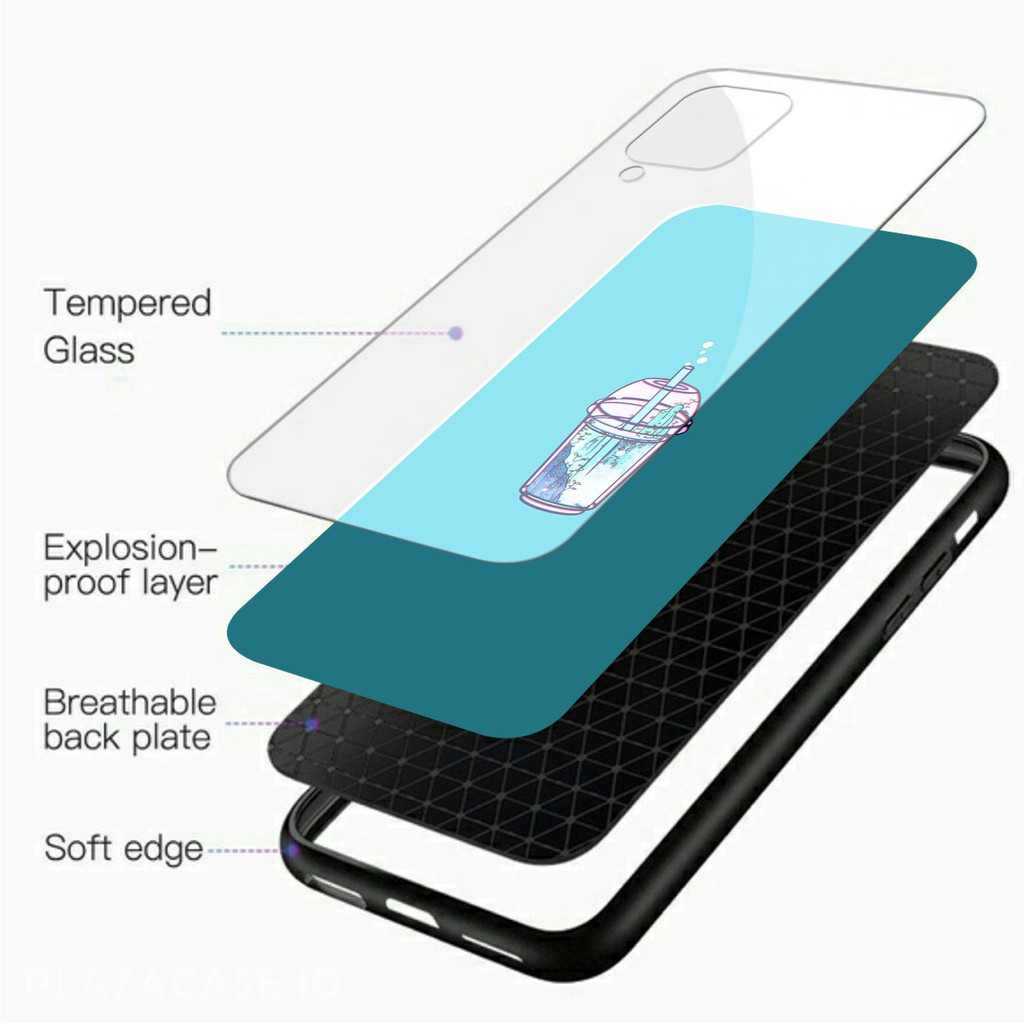 Softcase Glass Bottle [K80] for All Type Samsung A12 A21S A30S S10 A10+ A11 M11 A02S A20S A01