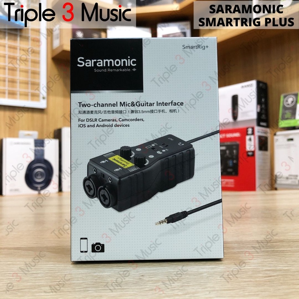 Saramonic SmartRig + Plus 2ch Soundcard mixer xlr to 3.5mm smartphone
