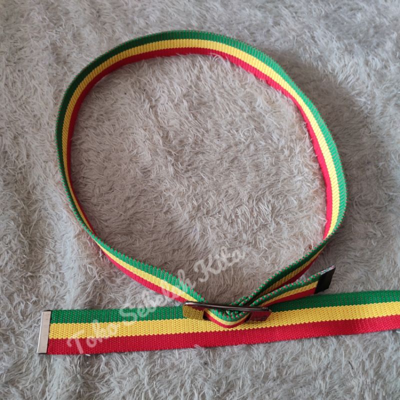 Sabuk Rasta Silet | Ikat Pinggang Pria Kanvas Edisi Rasta Mania