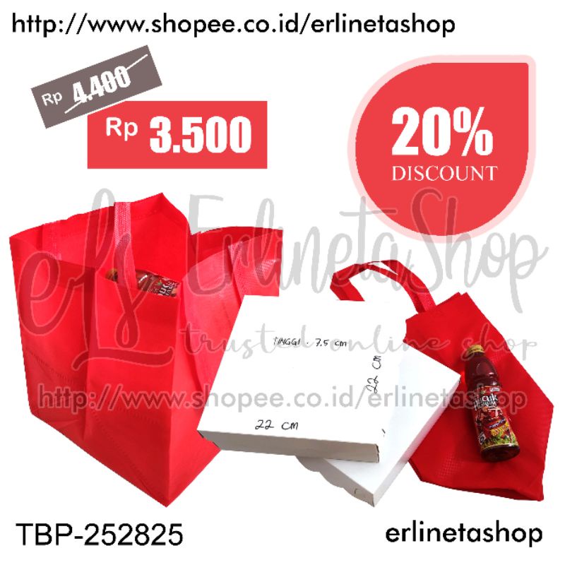

Tas Box Nasi 22x22 / Ukuran tas 25x25 Tinggi 28 cm / Tas hajatan / Tas sembako / Tas Berkatan / Tas spunbond / tas press 70 gsm REAL