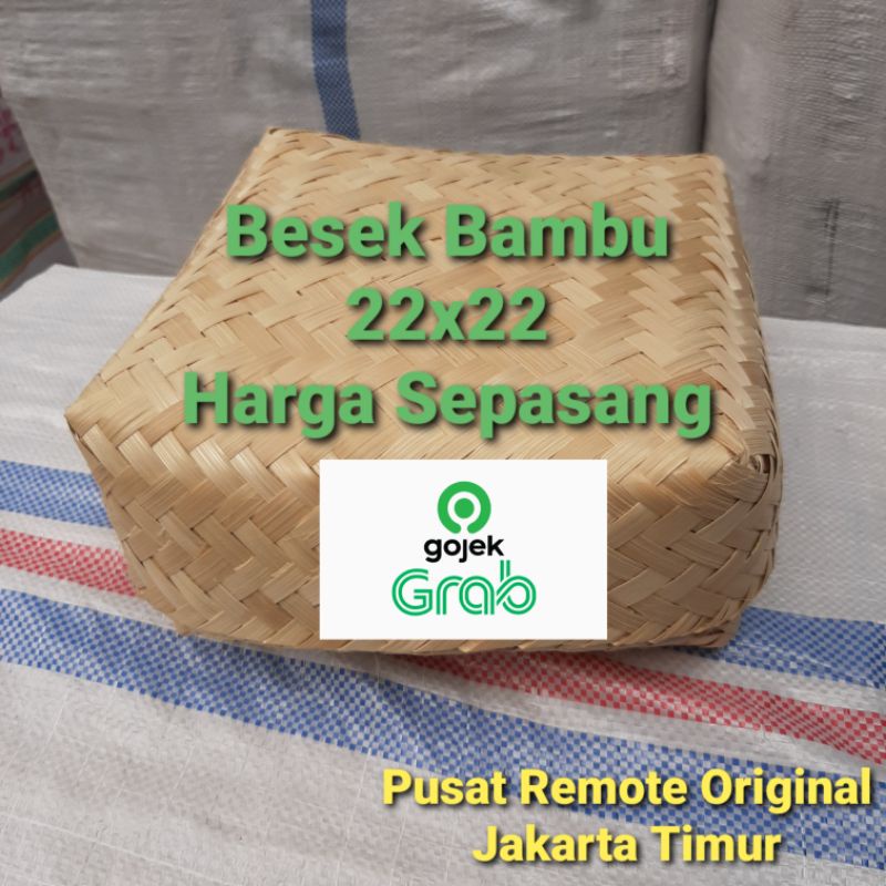 BESEK BAMBU 22x22 BESEK NASI HAMPERS TEMPAT MAKAN 22CM x 22 cm