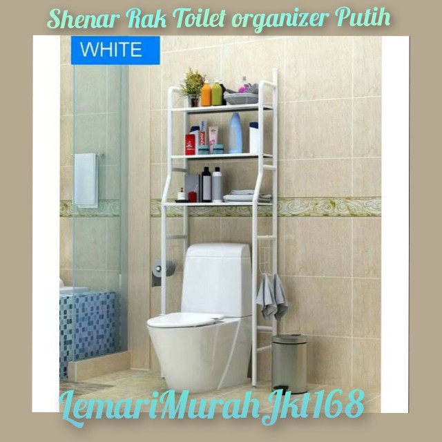 Rak Toilet Besi Anti Karat Rak Toilet Kloset Duduk Rak Toilet Organizer Rak Toilet 3Susun
