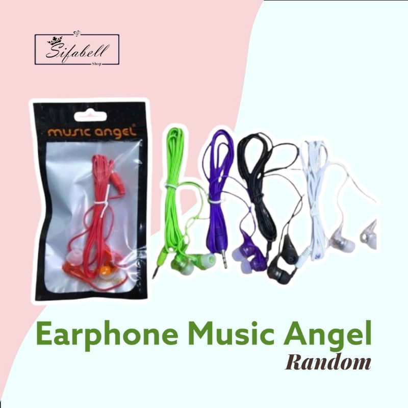 Headset Earphones Music Angel Handsfree Musik Stereo Super Bass