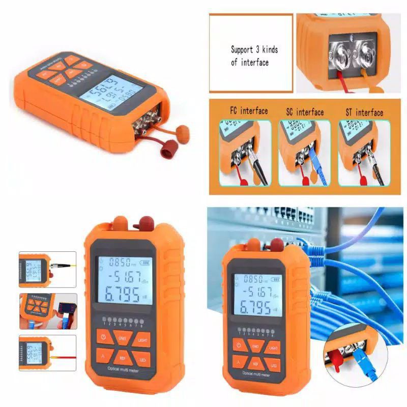 OPM 3 In 1 Optical Power Meter with Lan Tester and vfl function(opm)