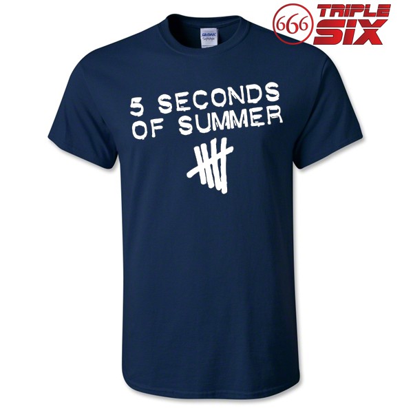 Kaos / T-Shirt - 5 seconds of summer - NAVY