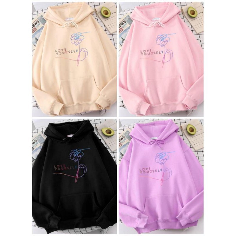 Sweater Hoodie Wanita Terbaru - Love Your Self - Hoodie&amp;Sweatshirt Kekinian Premium Quality