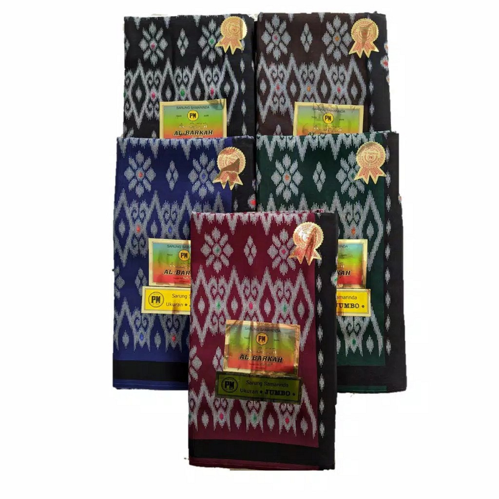 SARUNG PRIA DEWASA BAHAN KATUN BSY PM PULAU MAS MERK AL BARKAH SAMARINDA JUMBO 115 CM X 120 CM