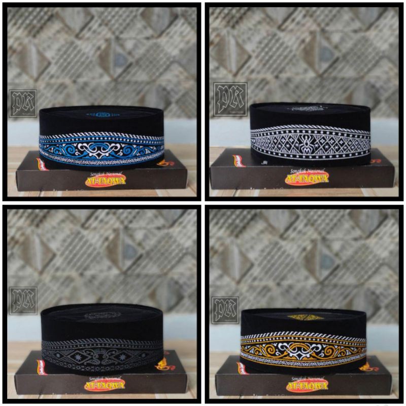 PECI SONGKOK NASIONAL PECI MOTIF BATIK MODERN PECI BATIK PECI HITAM