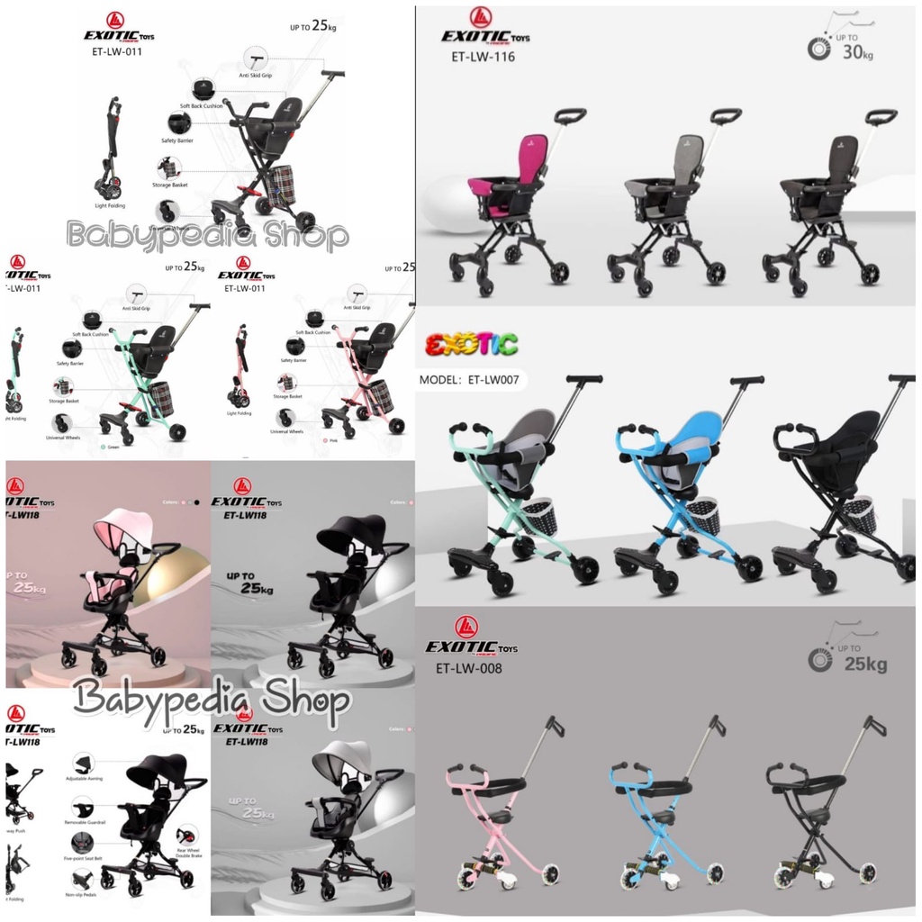 Exotic Magic Stroller LW 007/008/011/116/118/126/127/129/171 Kereta Dorong Bayi