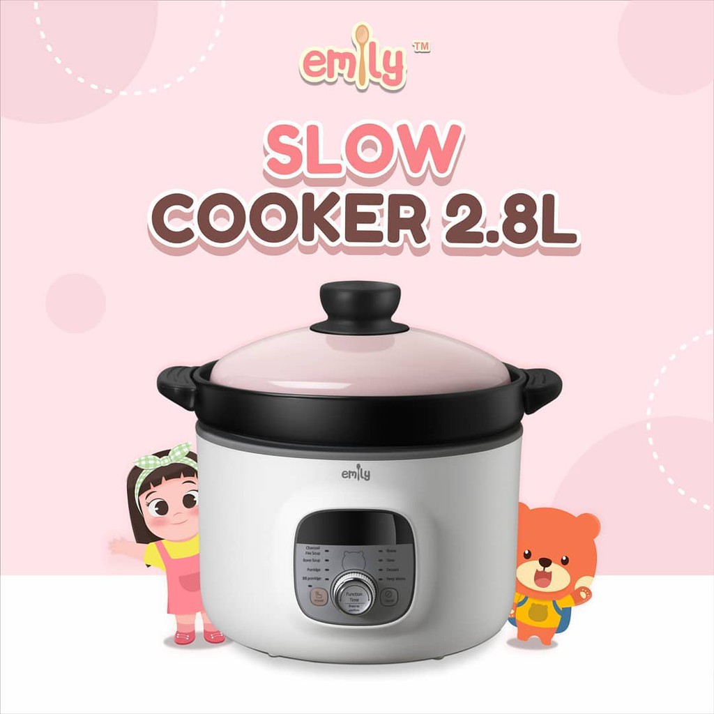 Emily Slow Cooker 2.8 Liter Alat Masak MPASI