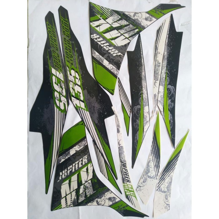 NEW stiker striping yamaha jupiter mx 135 2013 hitam hijau