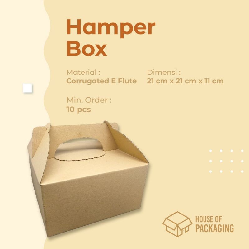

HAMPER BOX / GABLE BOX / DUS TENTENG UK 21x21x11cm dus jinjing