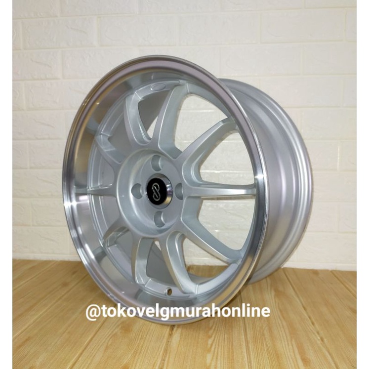 Tvmo Velg Mobil Ring 16 belang lubang 4 R16 HOLE 4 ENKEI Tarmac Silver (525) HONDA TOYOTA SEMUA MOBI