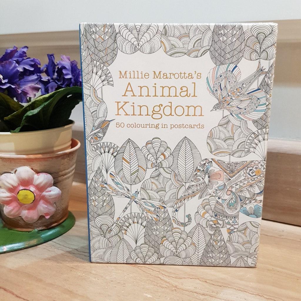 

Millie Marotta's Animal Kingdom Box 50 colouring in postcards